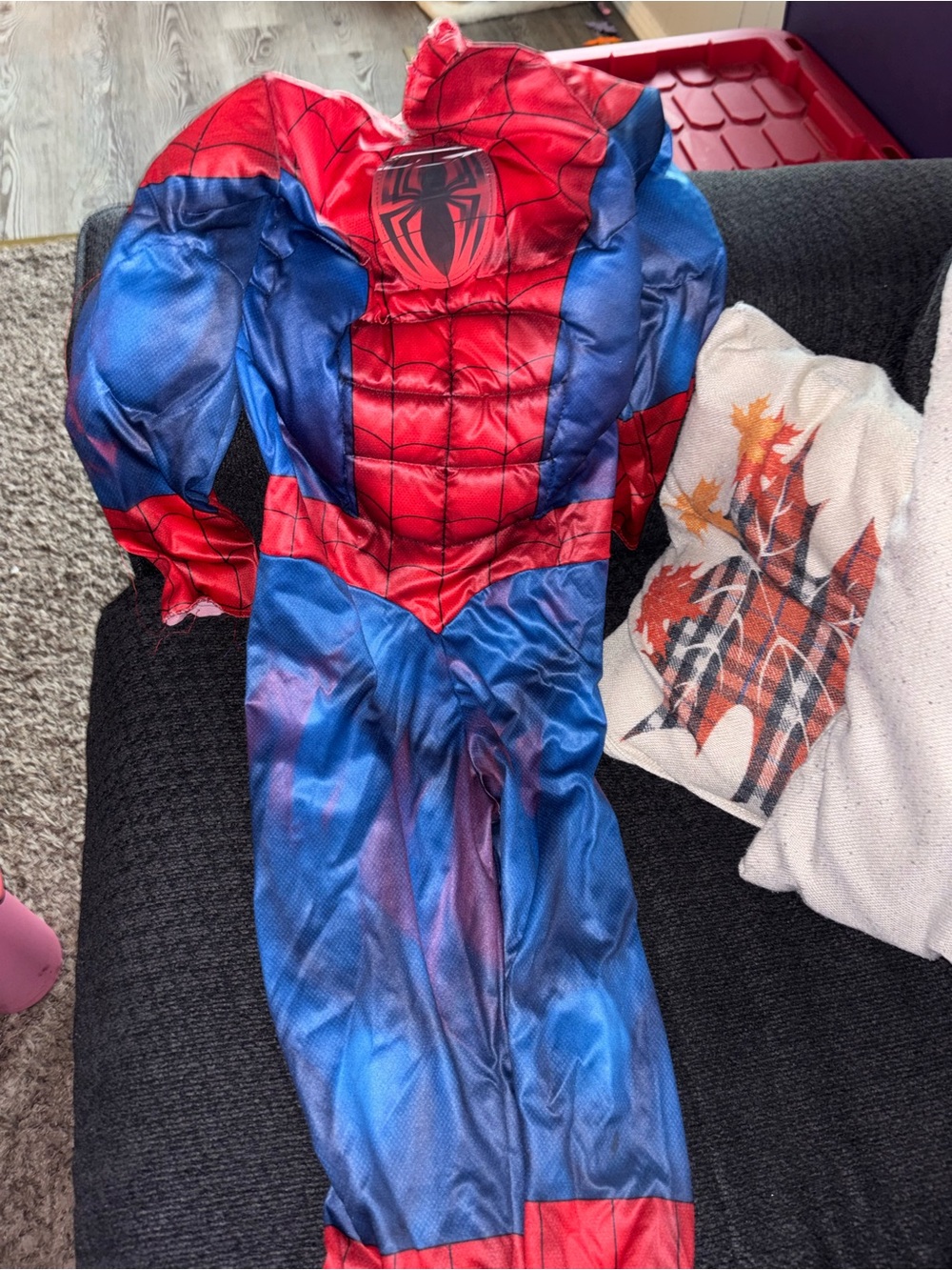 Marvel Spider-Man With Muscles Halloween Costume Boys M